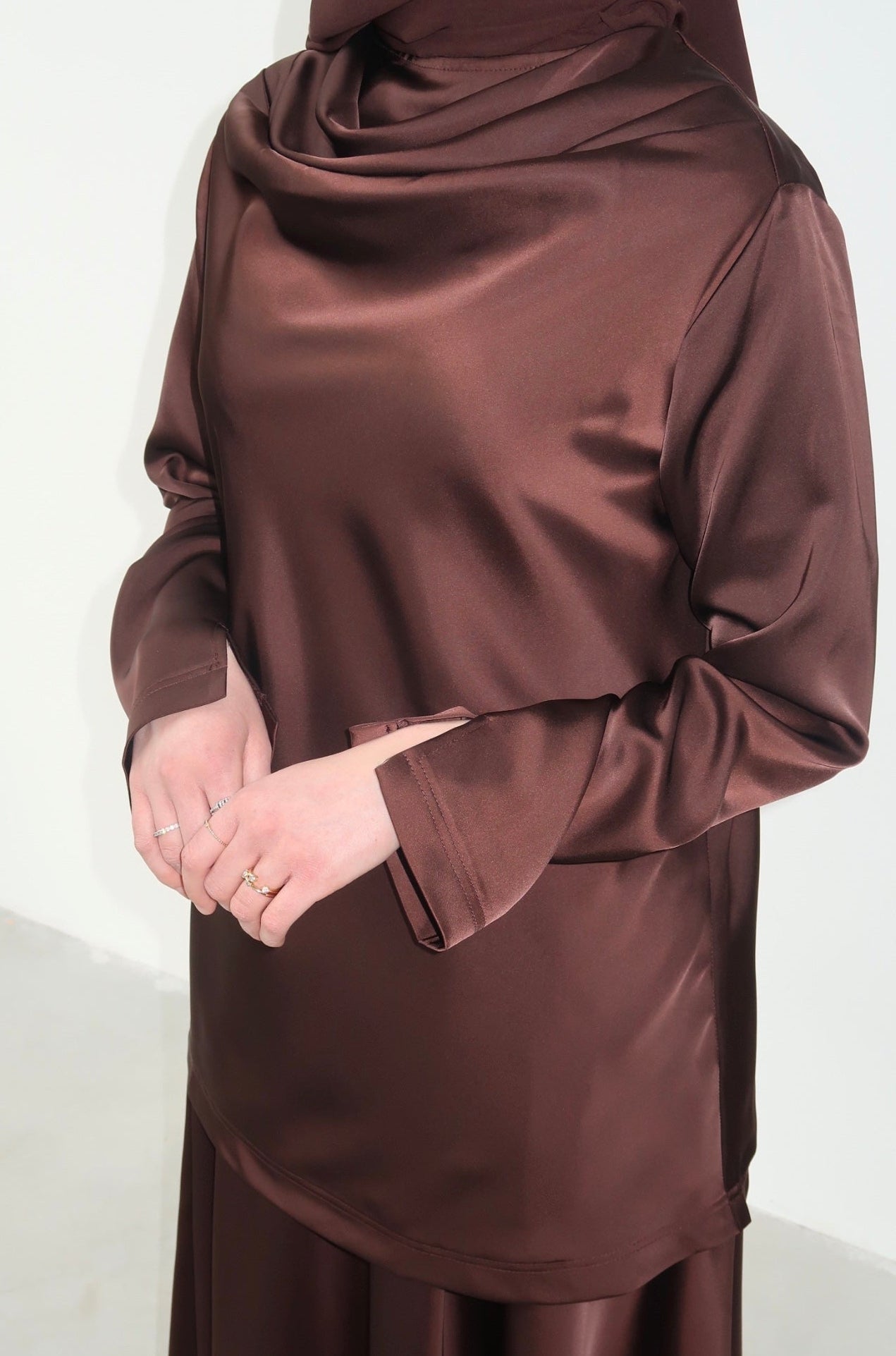 The Fluid Silhoutte Blouse - Ébène